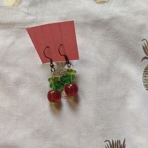 3/$15 cherry earrings handmade